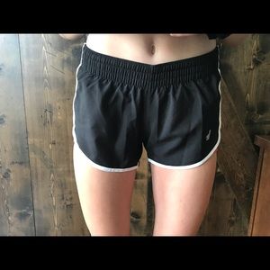 Black and white athletic shorts